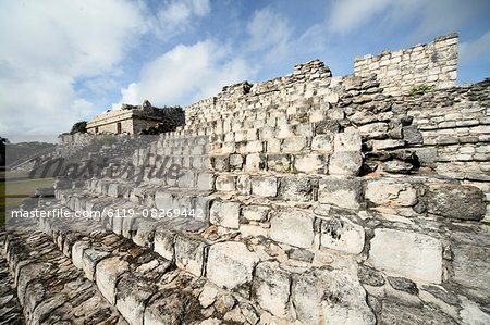 The Twin Pyramids, Mayan ruins, Ek Balam, Yucatan, Mexico, North America