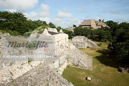 The Twin Pyramids, Mayan ruins, Ek Balam, Yucatan, Mexico, North America The Twin Pyramids, Mayan ruins, Ek Balam, Yucatan, Mexico, North America