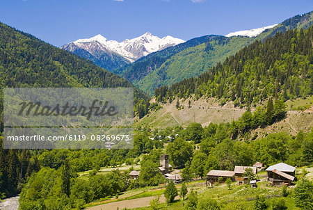 Wonderful mountain scenery of Svanetia, Georgia, Caucasus, Central Asia, Asia