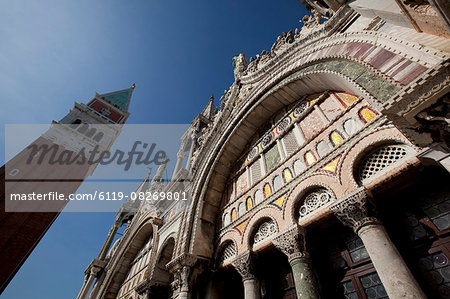 St. Mark's bell tower and St. Mark's Basilica in Venice, UNESCO World Heritage Site, Veneto, Italy, Europe St. Mark's bell tower and St. Mark's Basilica in Venice, UNESCO World Heritage Site, Veneto, Italy, Europe