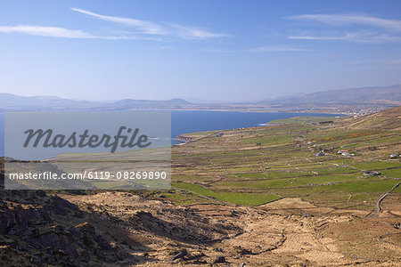View from Beenarourke, to Loher, Toor, Ballinskelligs Bay, Waterville, County Kerry, Munster, Republic of Ireland, Europe