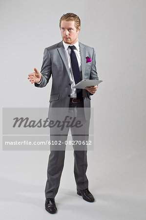 Man wearing suit, studio shot