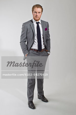 Man wearing suit, studio shot