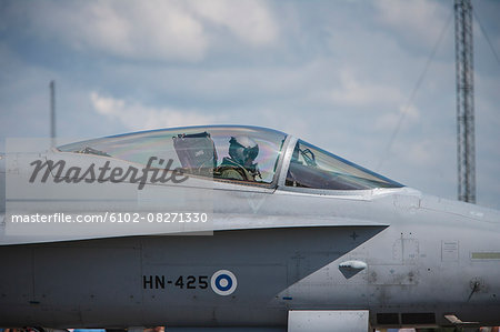 Pilot in fighter plane