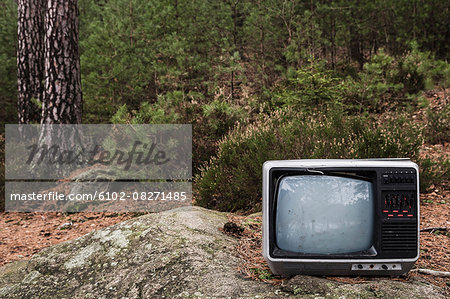 Abandoned old TV