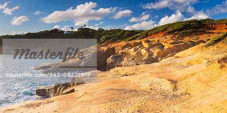 Dominica, Calibishie. The Red Rocks at Pointe Baptiste.