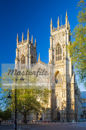 United Kingdom, England, North Yorkshire, York. The Minster in Spring.