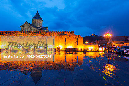 Eurasia, Caucasus region, Georgia, Mtskheta, historical capital, Svetitskhoveli Cathedral, 11th century built by Patriach Melkisedek, Unesco