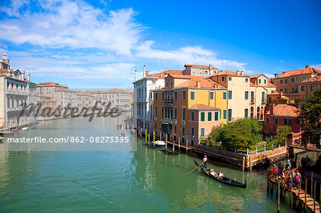 Italy, Veneto, Venice. During the Vongalonga rowing boat Festival on the Gran Canal.