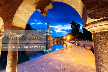 Turkey, Eastern Anatolia, Sanliurfa   Urfa, Golbasi, Balikli Gol sacred carp pool, Rizvaniye Mosque