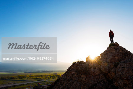 Turkey, Eastern Anatolia, Dogubayazit, Mt Ararat (5137m), sunrise