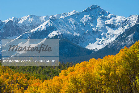 USA, Colorado, San Juan Mountain range in the fall