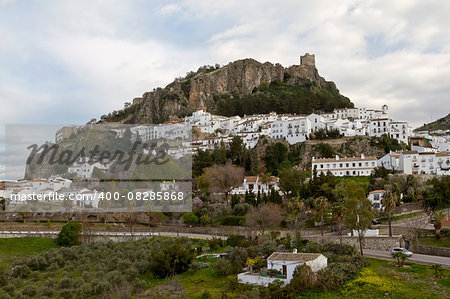 Zahara de la Sierra is built on the sides of the hill