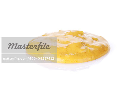 Mustard sauce. Isolated on white background