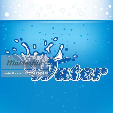 Vector banner for advertisement with drops of water and inscription
