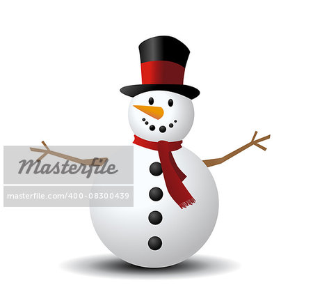 Christmas Snowman vector illustration art