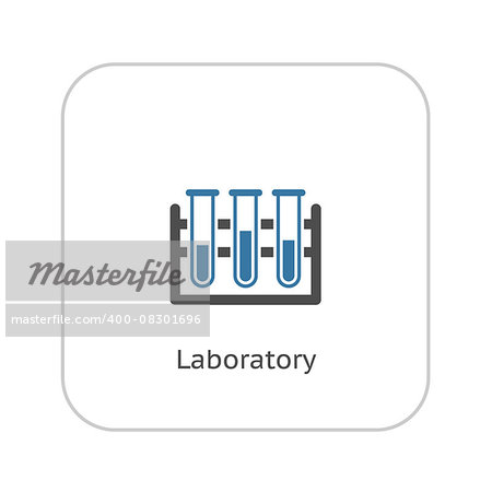 Laboratory Icon. Flat Design. Isolated Illustration. Tube.