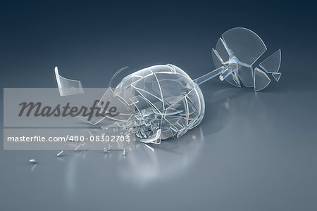 An image of a crushed wine glass