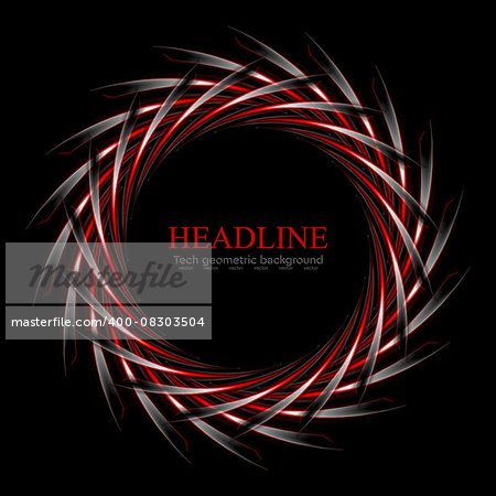 Dark red and black concept round logo design. Vector background