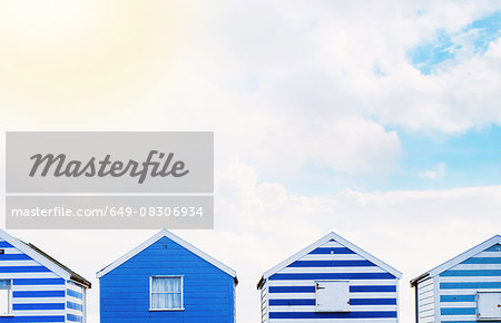 Row of beach huts