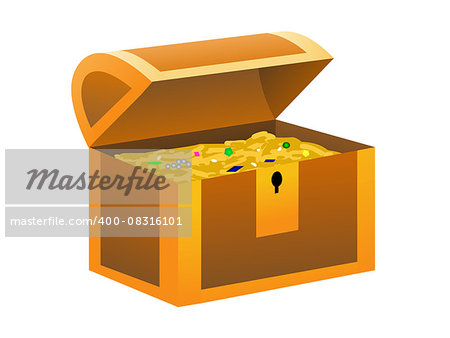 Abstract image of open Treasure Box