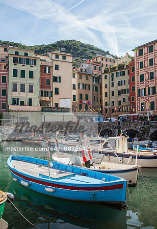 Harbor fishing boats, Camogli, Liguria, Italy