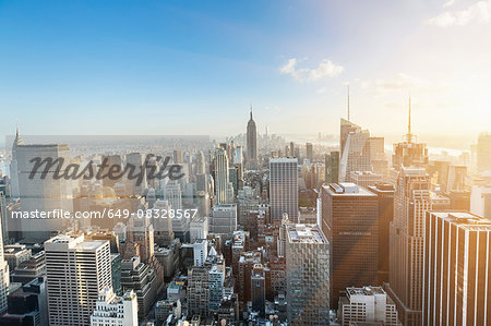 High angle view of midtown Manhattan and Empire State Building, New York, USA High angle view of midtown Manhattan and Empire State Building, New York, USA