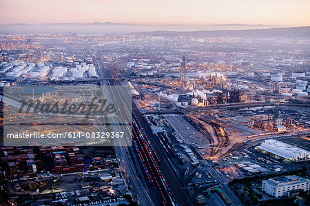 Aerial view of Los Angeles, California, USA