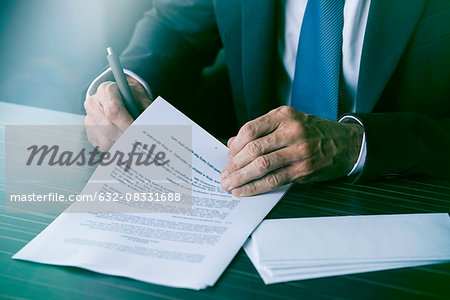 Executive signing document Executive signing document