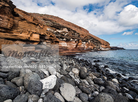 Picturesque Yellow Mountain (Montana Amarilla) in Costa del Silencio. Tenerife, Canary Islands