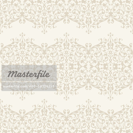 Vector damask seamless pattern background. Elegant luxury texture for wallpapers, backgrounds and page fill.