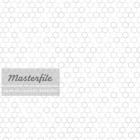 Simple seamless mosaic pattern with circles. White and grey texture.