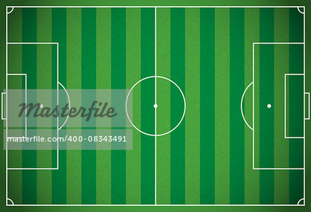 A realistic textured grass football - soccer field. Vector EPS 10. File contains transparencies.