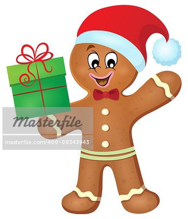 Gingerbread man theme image 2 - eps10 vector illustration.