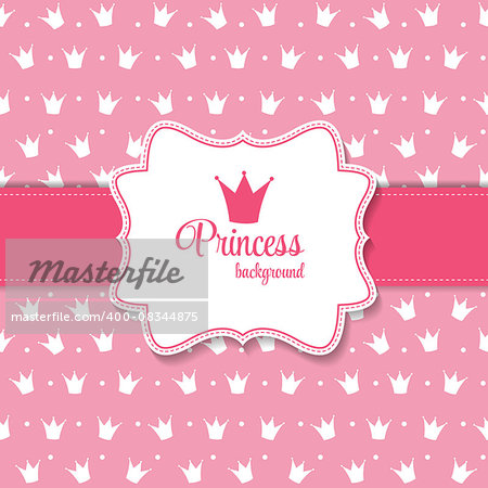 Princess Crown on Background Vector Illustration. EPS10