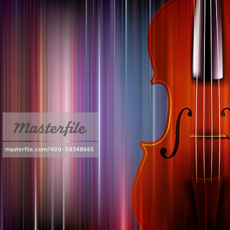 abstract blue music background with violin