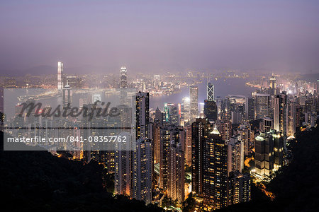 View from Victoria Peak, Central, Hong Kong Island, China, Asia View from Victoria Peak, Central, Hong Kong Island, China, Asia