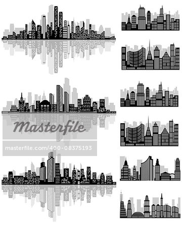 Vector illustration of a abstract city silhouette