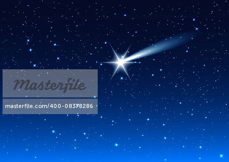 Night sky. Star drops in night sky make wish. Background illustration vector format