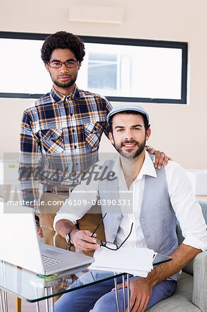 Portrait of smiling gay couple