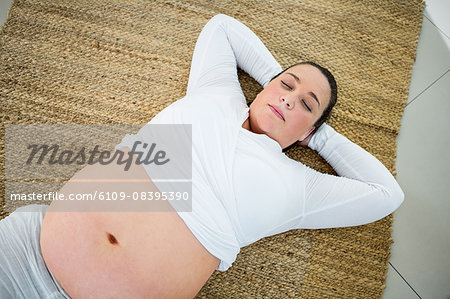 Pregnant woman falling into sleep