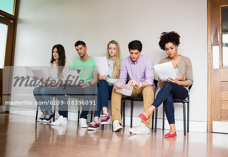Students at a casting call for a play