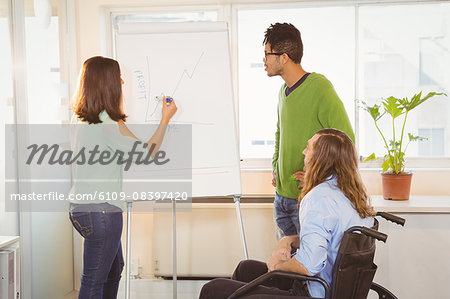 Businesswoman explaining colleagues in meeting Businesswoman explaining colleagues in meeting