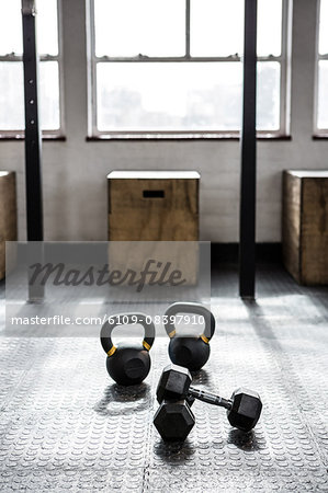 Exercise equipment in the studio