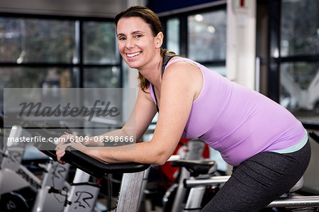 Pregnant woman doing exercise