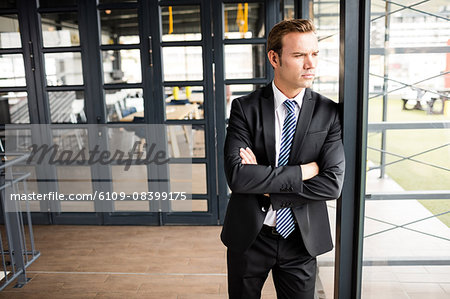 Portrait of a businessman looking away