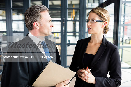 Business people talking to each other