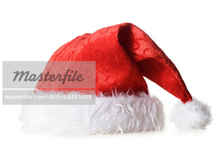 red santa hat isolated on white background