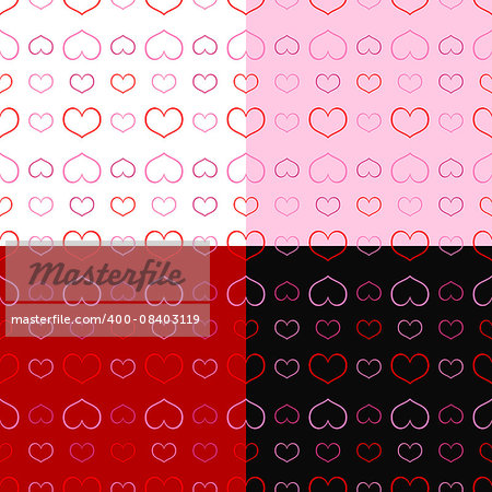 Romantic seamless pattern with hearts for Valentine Day