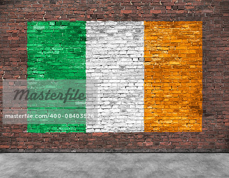Flag of Ireland and part of foreground